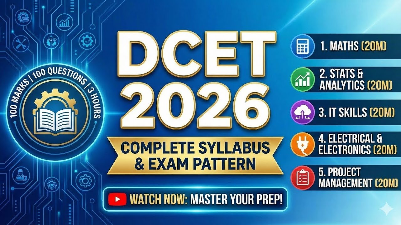 DCET 2026: Complete Syllabus, Exam Pattern & Rank Prediction Guide 🚀