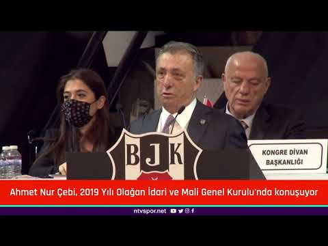 Beşiktaş Başkanı Ahmet Nur Çebi, 2019 Yılı İdari ve Mali Genel Kurulu'nda konuşuyor