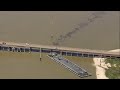 Barge slams into texas bridge and causes an oil spill