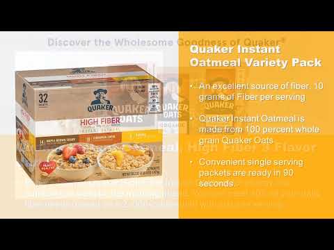Quaker Instant Oatmeal Packets Nutrition