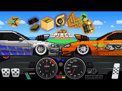Pixel Car Racer: Skyline R34 vs Supra MK4 - Ultimate Battle!