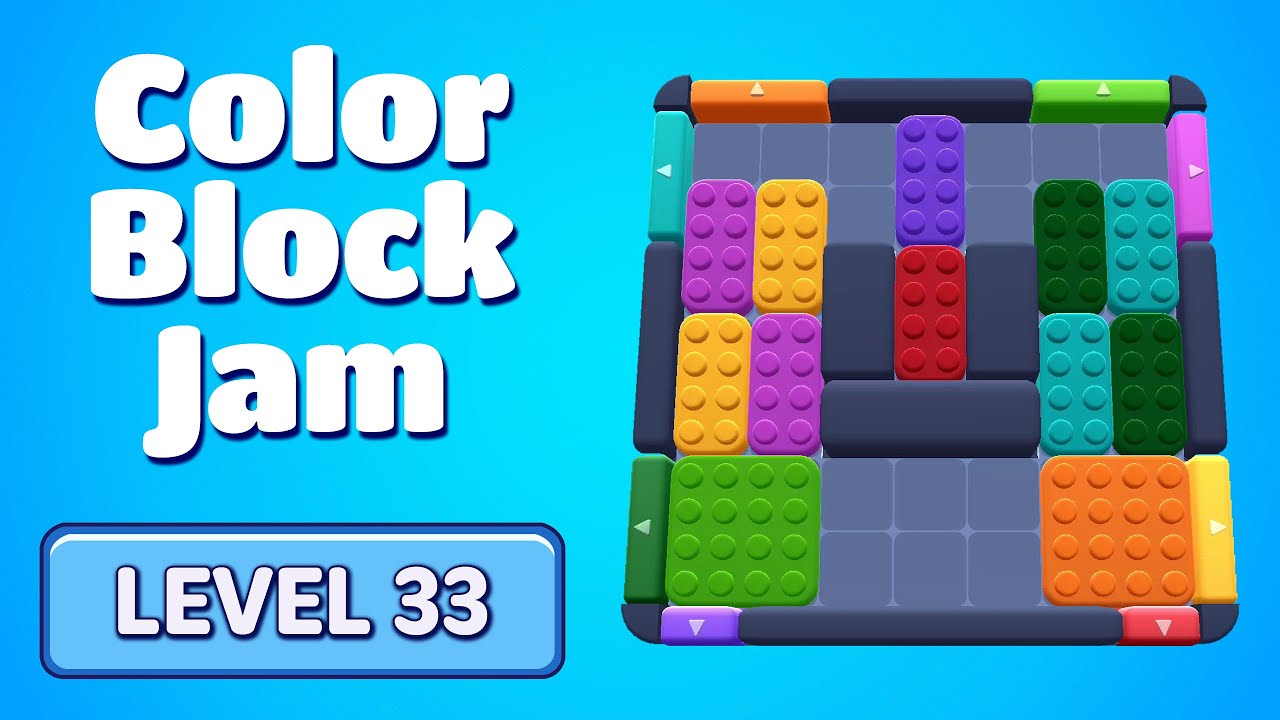 Color Block Jam Level 33 | Every Puzzle Solved! 🎯 - YouTube