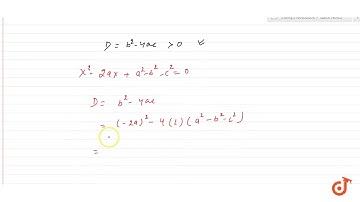 prove that the roots of the following equations are real   `1)  x^2 -2ax + a^2 -b^2 -c^2 =0 `