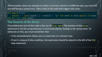Resolving Syntax Errors in Python List Comprehension with If-Else Statements