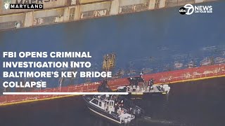 FBI agents onboard ship that struck Baltimore's Key Bridge as they investigate collapse