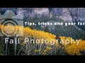 Fall Photography Tips and Tricks! How to get the MOST out of your CAMERA and lenses this fall.