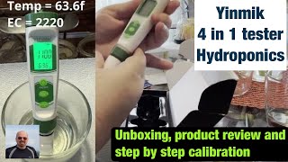 Yinmik 4 in 1 Hydroponics hand held tester