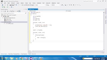 Find the highest and smallest value in visual studio 2012.