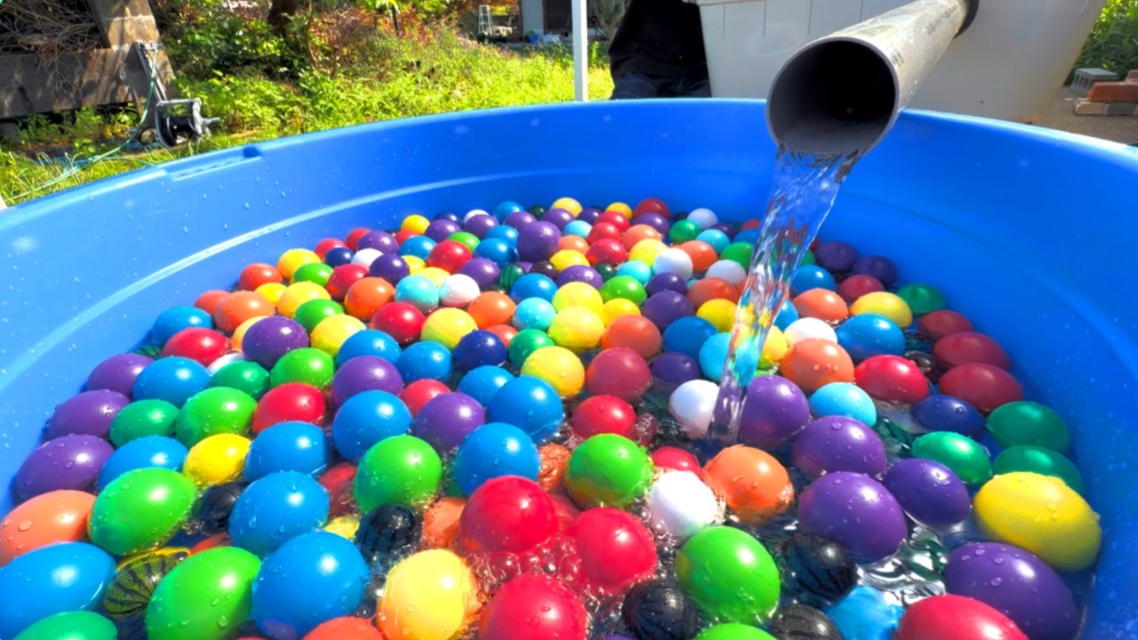 1000 Water Rainbow Special Tunnel Marble Run - Sound of Water