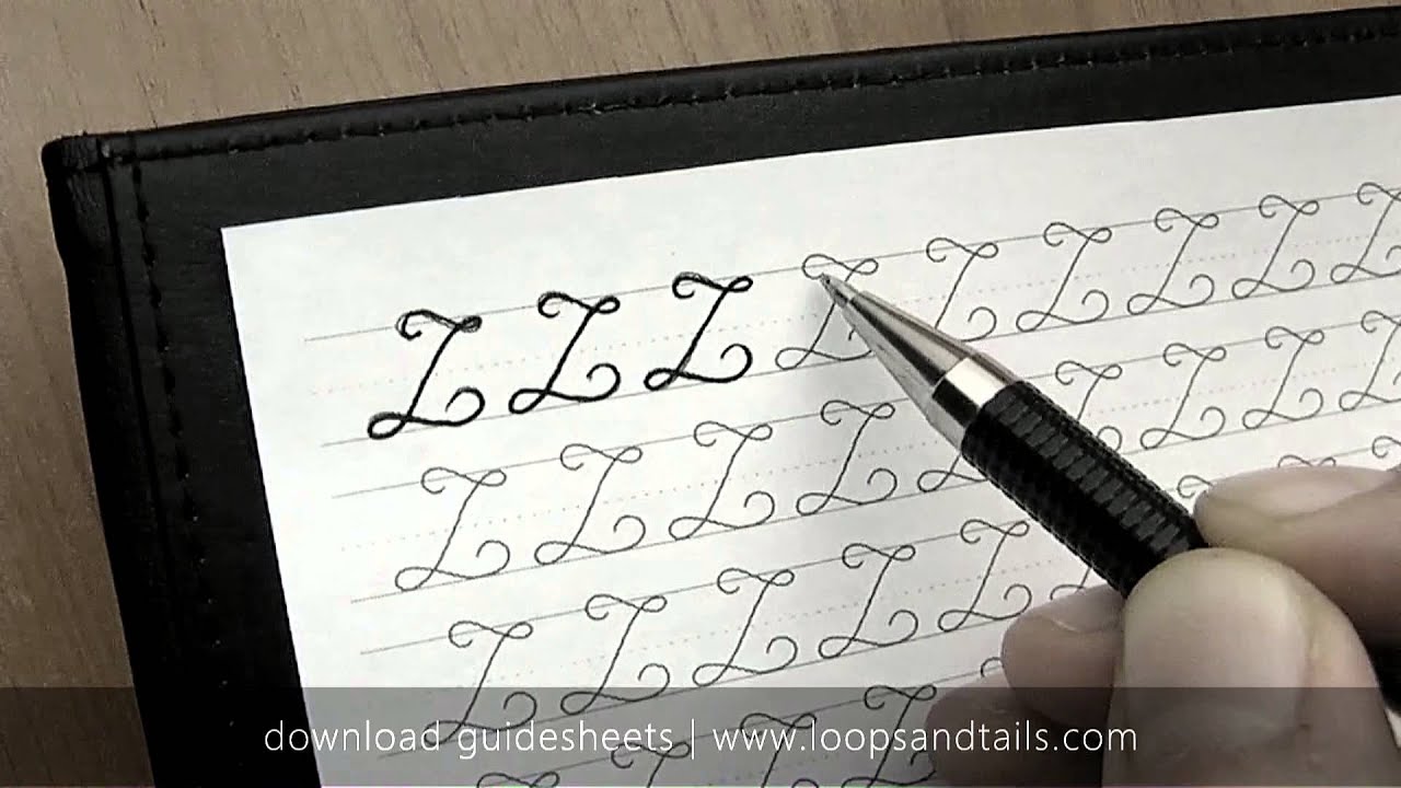 Learn cursive handwriting - Capital L