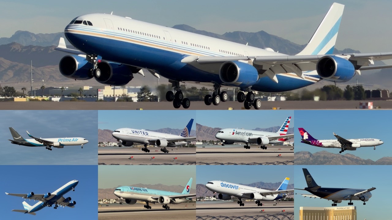 December 2025 | Las Vegas (LAS) Heavy Aircraft Planespotting Compilation