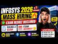 🔥Infosys 2026 MASS Hiring | Infosys Exam Result Declared | Infosys Round-2 Exam |Exam Deferred? Next