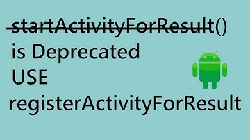 startActivityForResult() is deprecared use this