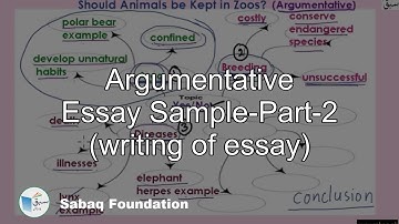 Argumentative Essay Sample-Part-2 (writing of essay), English Lecture | Sabaq.pk