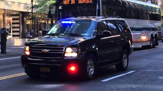 TWO F.B.I. UNITS RESPONDING ON EAST 42ND ST. IN MIDTOWN, MANHATTAN, NEW YORK CITY.