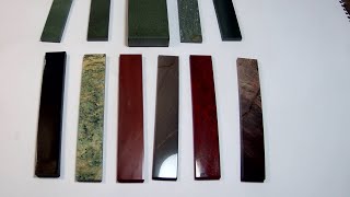 Bars for sharpening knives made of natural stone