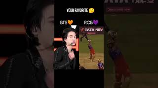 BTS vs RCB🔥which team is your favorite🤔#shorts #bts #RCB