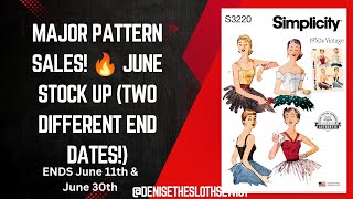 Major Pattern Sales! 🔥 June Stock Up (Two Different End Dates!) #sewing sale #sewing community #diy 
