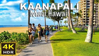 [4K HDR] Kaanapali Beachwalk Walking Tour | 2023 | Kaanapali, Maui, Hawaii