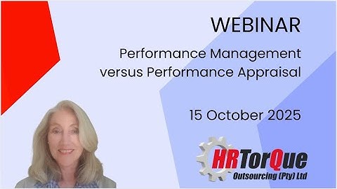 Webinar - Performance Management versus Performance Appraisal