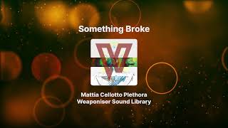 Something Broke Mattia Cellotto Plethora Weaponiser Sound Library