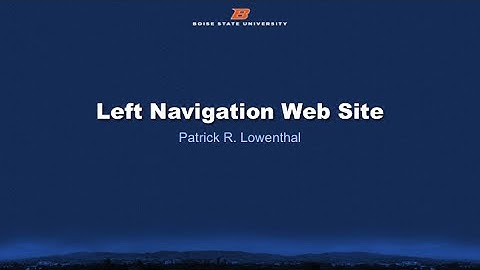 How to build a multi-page left navigation website in Dreamweaver CC