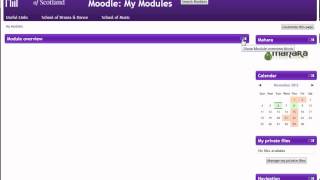 No course modules visible in Moodle