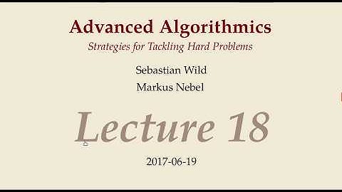 Advanced Algorithms - Lecture 18