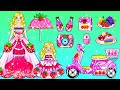 Paper Dolls Dress Up - Barbie Mother and Daughter Pink Strawberry Camping DIY | WOA Doll Channel