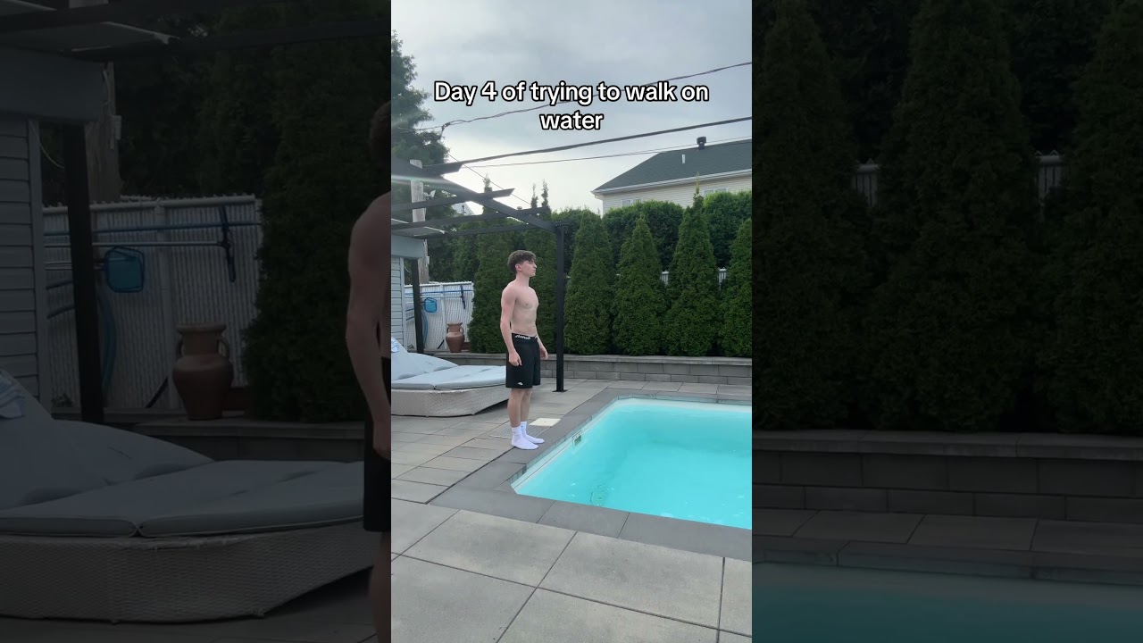 I literally ran across the pool 