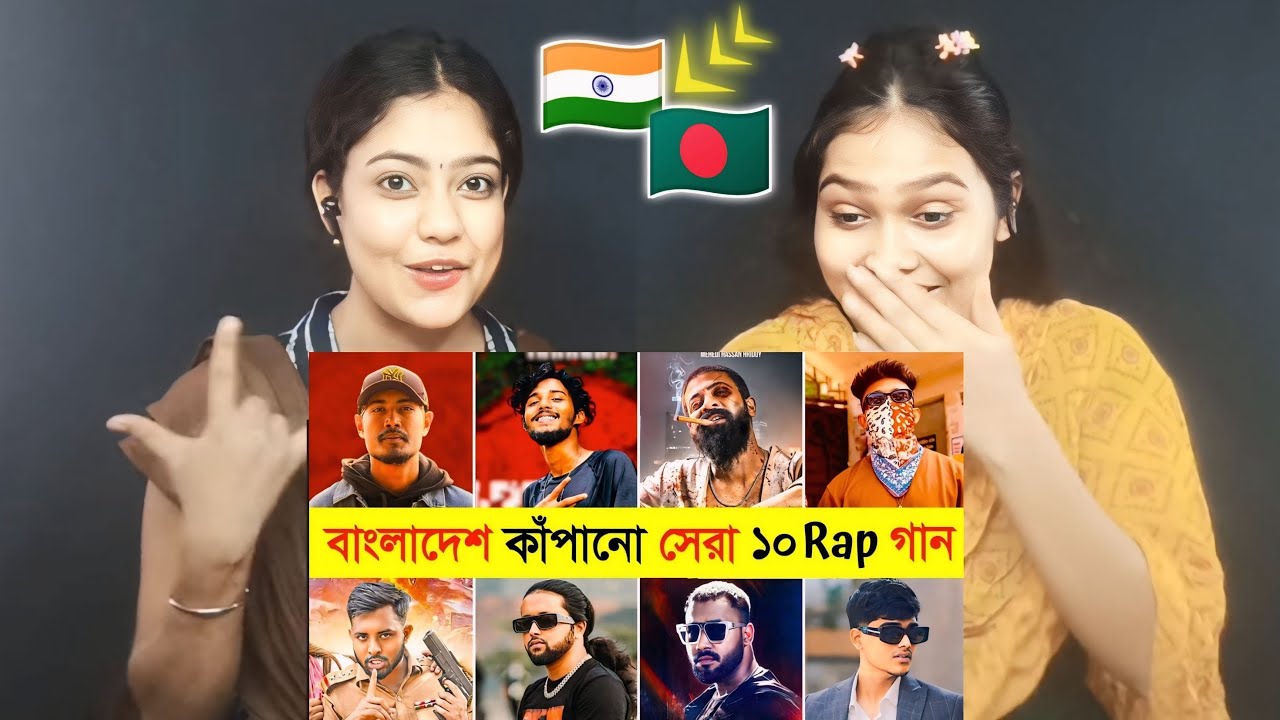 Indian Reaction On | Top 10 Bangla Attitude Rap Songs 🔥 Shezan | Hannan | Mc Mugz Tiktok Viral Songs
