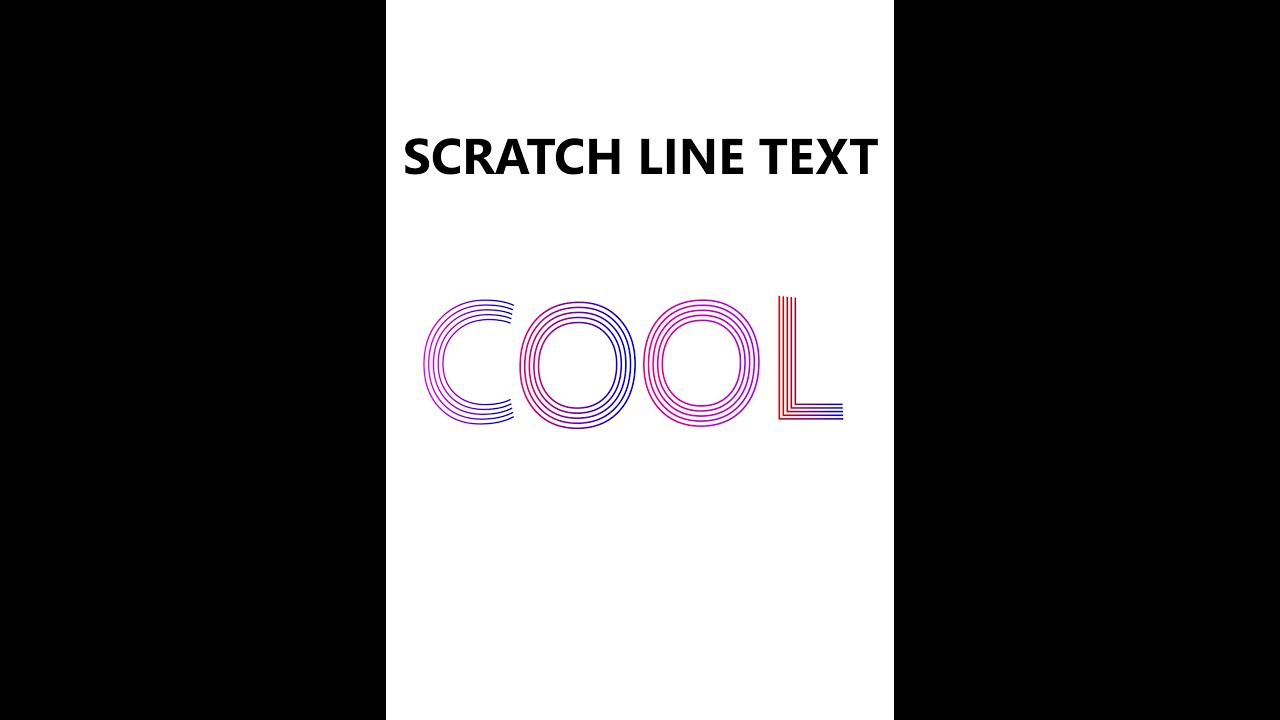 Scratch line text / Inkscape Tutorials shorts youtubeshorts 