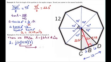 8.6 Video Notes "Area and Perimeter of Regular Polygons"