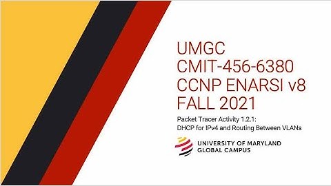 UMGC - Fall 2021 CMIT-456 CCNP ENARSI v8 Packet Tracer Tutorial 1.2.1: DHCP for IPv4/Inter-VLAN Rtng
