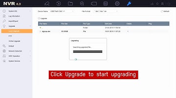 How to Upgrade NVR Locally