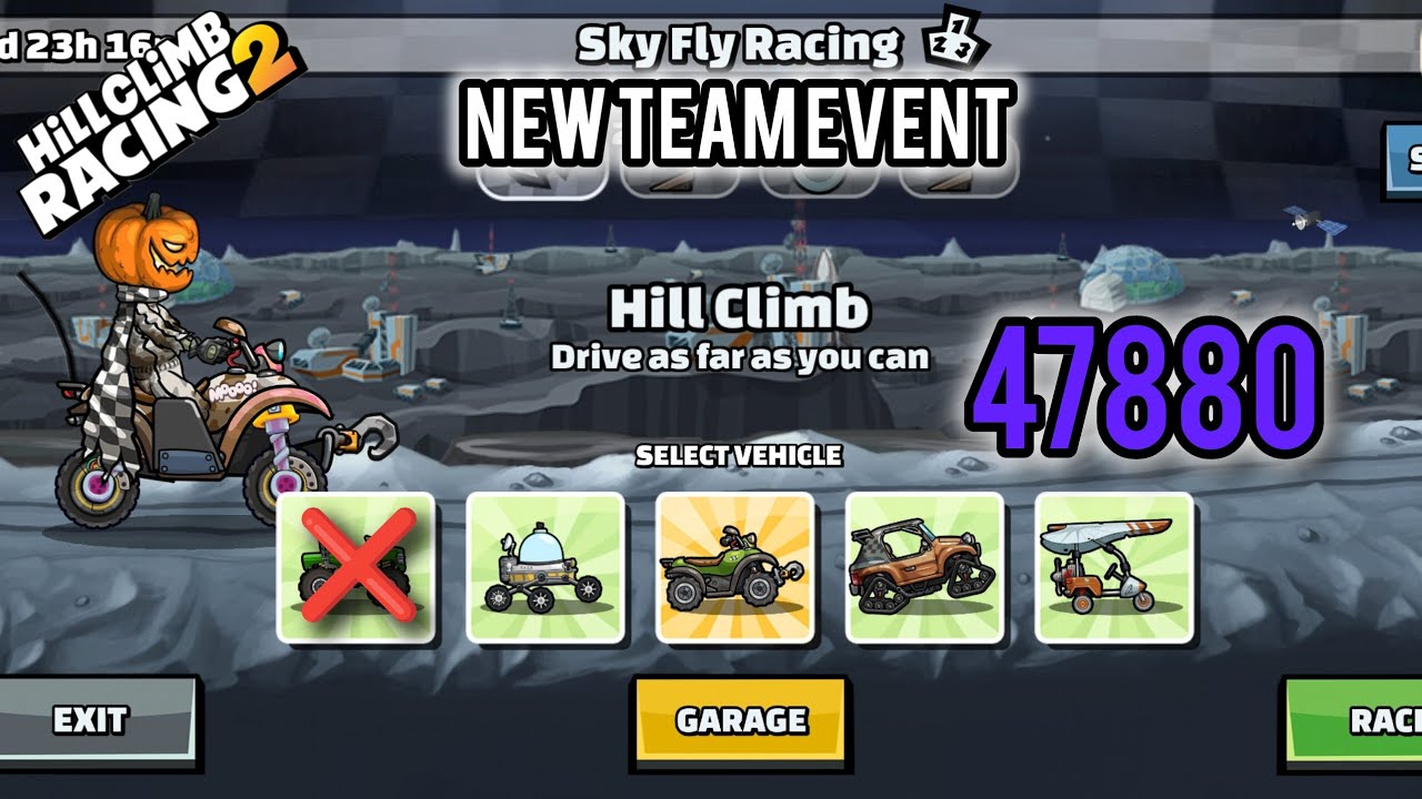 🔔47880 Points||New team event gameplay||Hill climb racing 2 