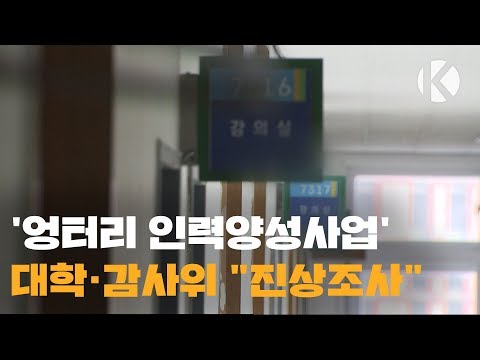 '모 대학 엉터리 인력양성사업'…대학·감사위 진상조사