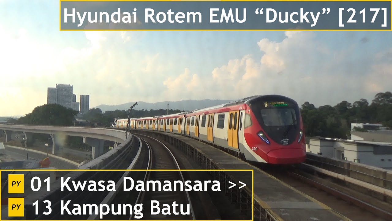 rapidKL Hyundai Rotem "Ducky" [217]: Kwasa Damansara → Kampung Batu ...