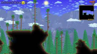 Terraria:  Using Rope Coil to climb a steep cliff