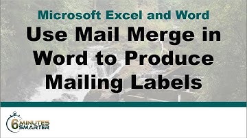Create Mailing Labels in Word Using Mail Merge from Excel