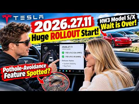 Tesla 2026.27.11 HUGE Update! Is Pothole Avoidance Spotted? HW3 Wait Is Over! | 2026.27.11 Rollout