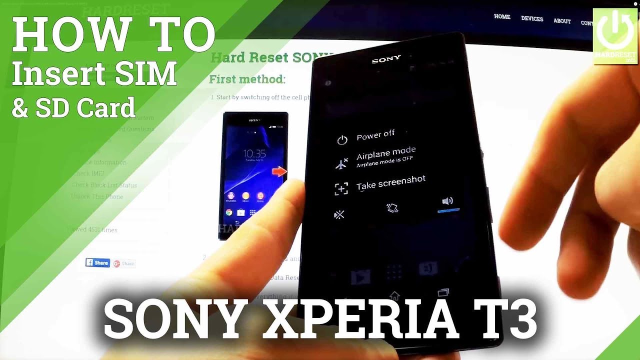 How To Insert Sim Card And Micro Sd Card In Sony Xperia T3 D5103
