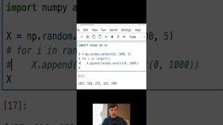 Python: Quickly Generate Random Array with numpy #python