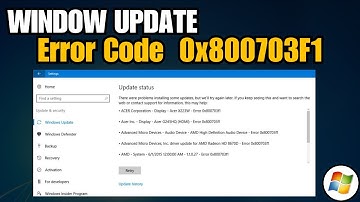 Fix Windows Update Error 0x800703F1