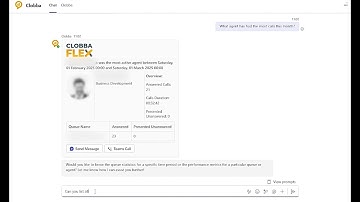 Clobba Call Queues - Teams App - our Gen AI assistant in action
