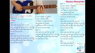 Video thumbnail of "ARISE SHINE WE Chords and Lyrics GUITAR COVER Big Screen View Chris Christensen"