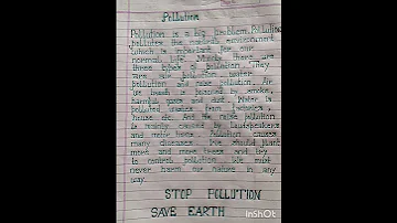 Essay Pollution Handwriting Shorts 