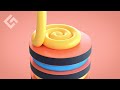 C4d layered cake loop  cinema 4d tutorial free project