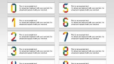 Colorful Alphabet Shapes for PowerPoint by PoweredTemplate.com