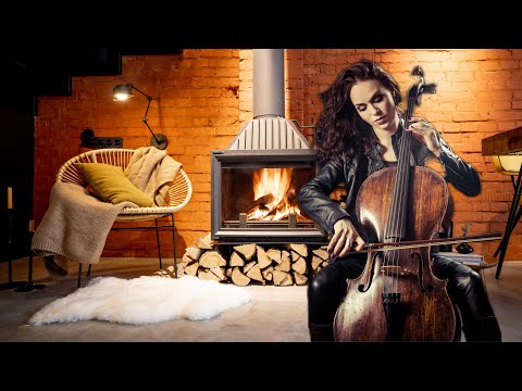 Peaceful Cello Sounds by Cozy Fireplace | Classical Music for Stress Reduction